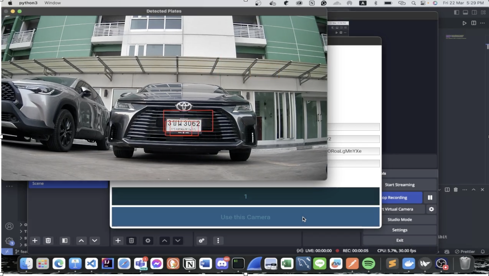 License plate recognition test