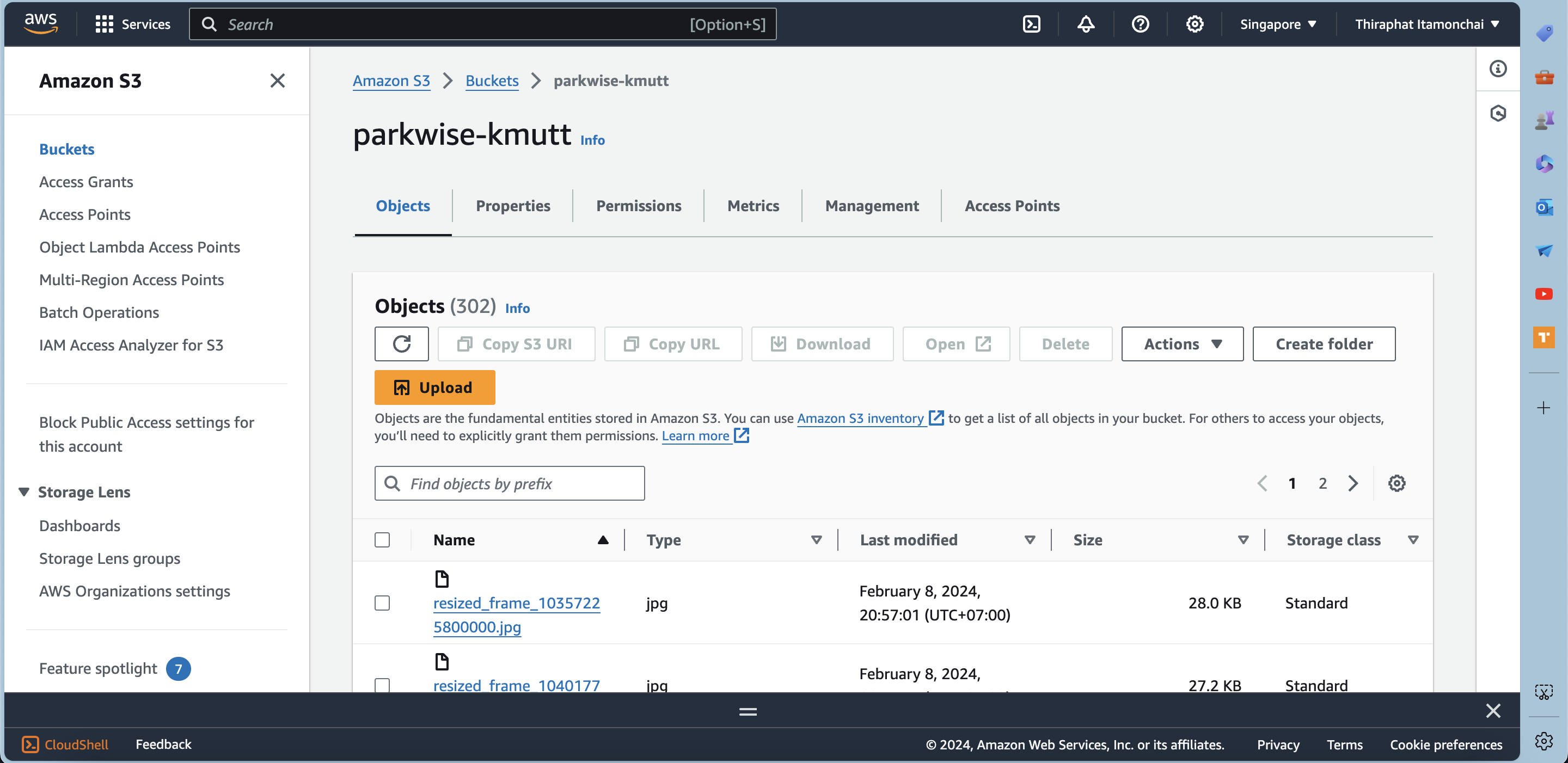 parking logs on AWS S3